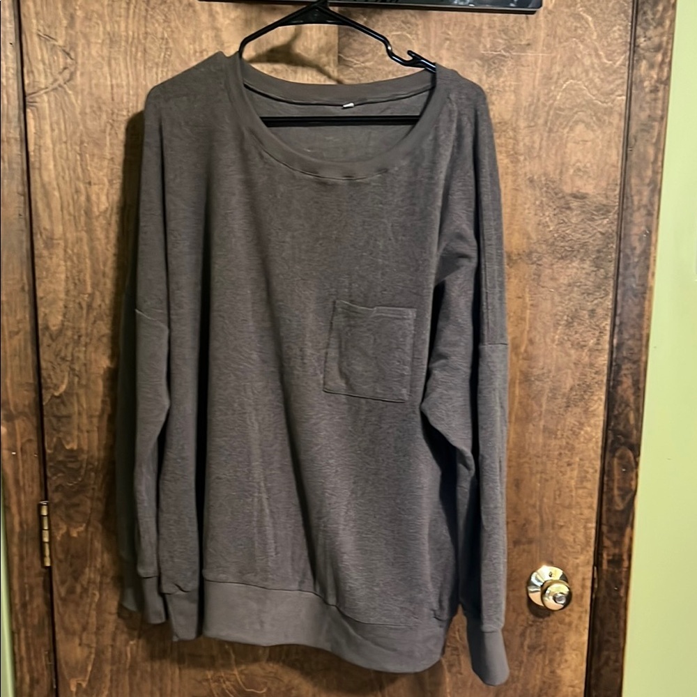 Classic Pocket Crewneck Sweatshirt - Dark Brown